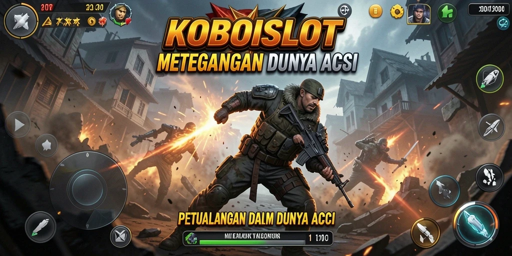 Tampilan gameplay mendebarkan dari KOBOISLOT yang penuh aksi.