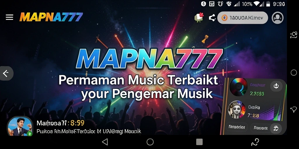 Tampilan gameplay seru dalam MAPNA777 dengan berbagai tantangan musik.