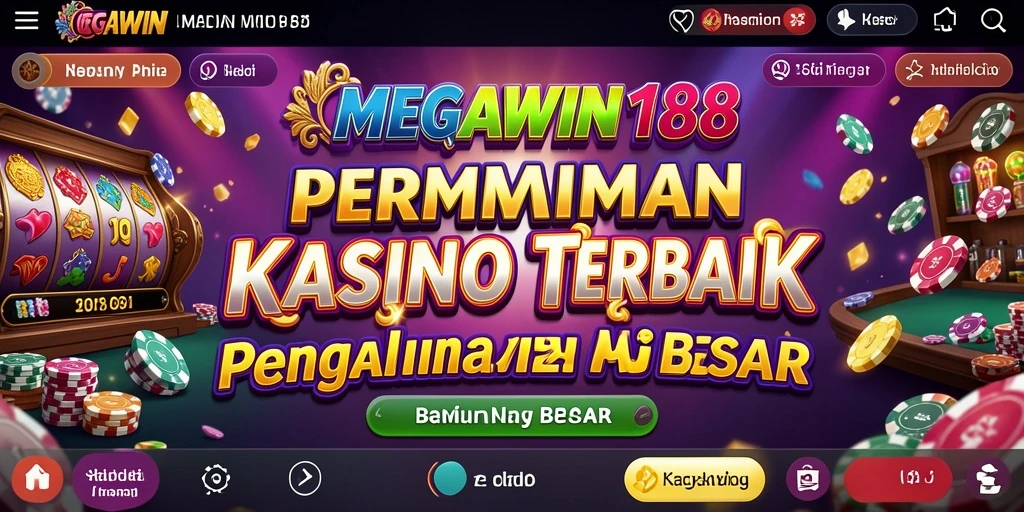 Screenshot MEGAWIN188 menampilkan gameplay Kasino yang mendebarkan.
