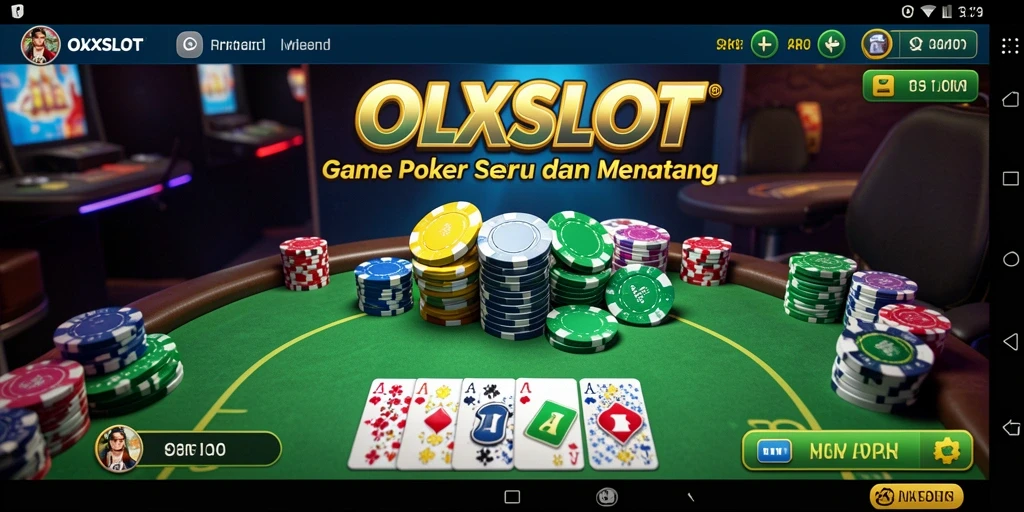 Tampilan gameplay OLXSLOT yang menarik dan seru saat bermain poker.