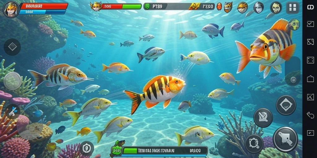 Screenshot dari gameplay seru Tembak Ikan di PT89.