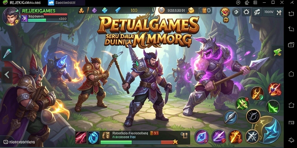 Tampilan gameplay mendebarkan dalam dunia fantasi REJEKIGAMES.